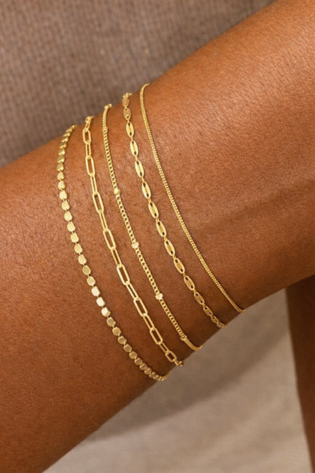 Golden 5 Piece Bracelet